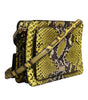 Dolce & Gabbana Green Exotic Leather DG Plaque Crossbody Clutch Bag