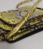 Dolce & Gabbana Green Exotic Leather DG Plaque Crossbody Clutch Bag