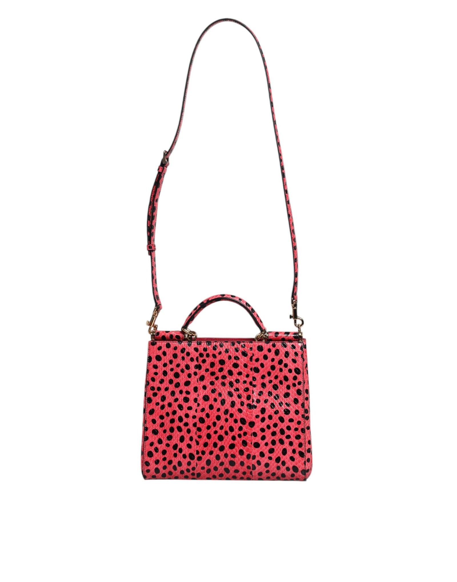 Dolce &amp; Gabbana Pink Exotic Leather Top Handle Tote Crossbody Bag