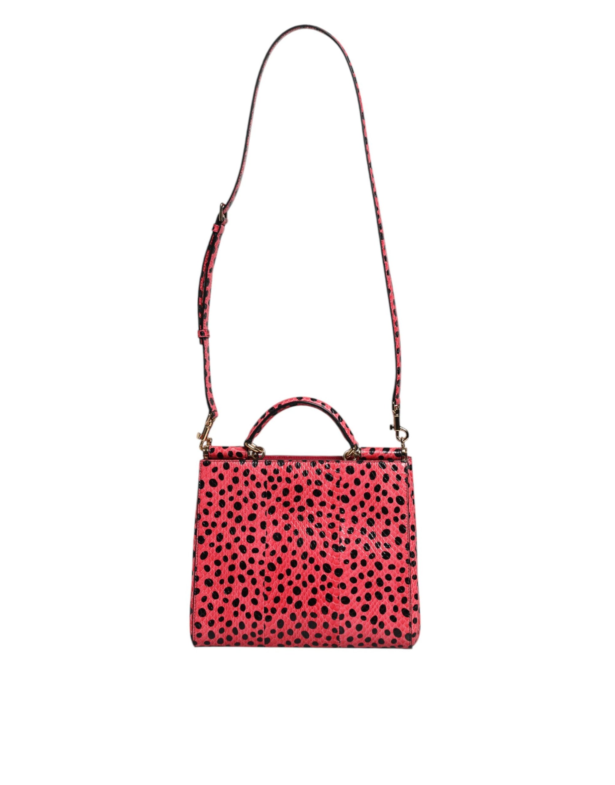 Dolce &amp; Gabbana Pink Exotic Leather Top Handle Tote Crossbody Bag