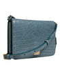 Dolce & Gabbana Green Exotic Leather DG Plaque Crossbody Mini Bag