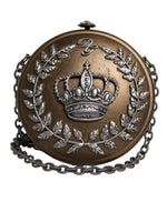 Sac bandoulière Dolce &amp; Gabbana en laiton doré avec motif DG Crown