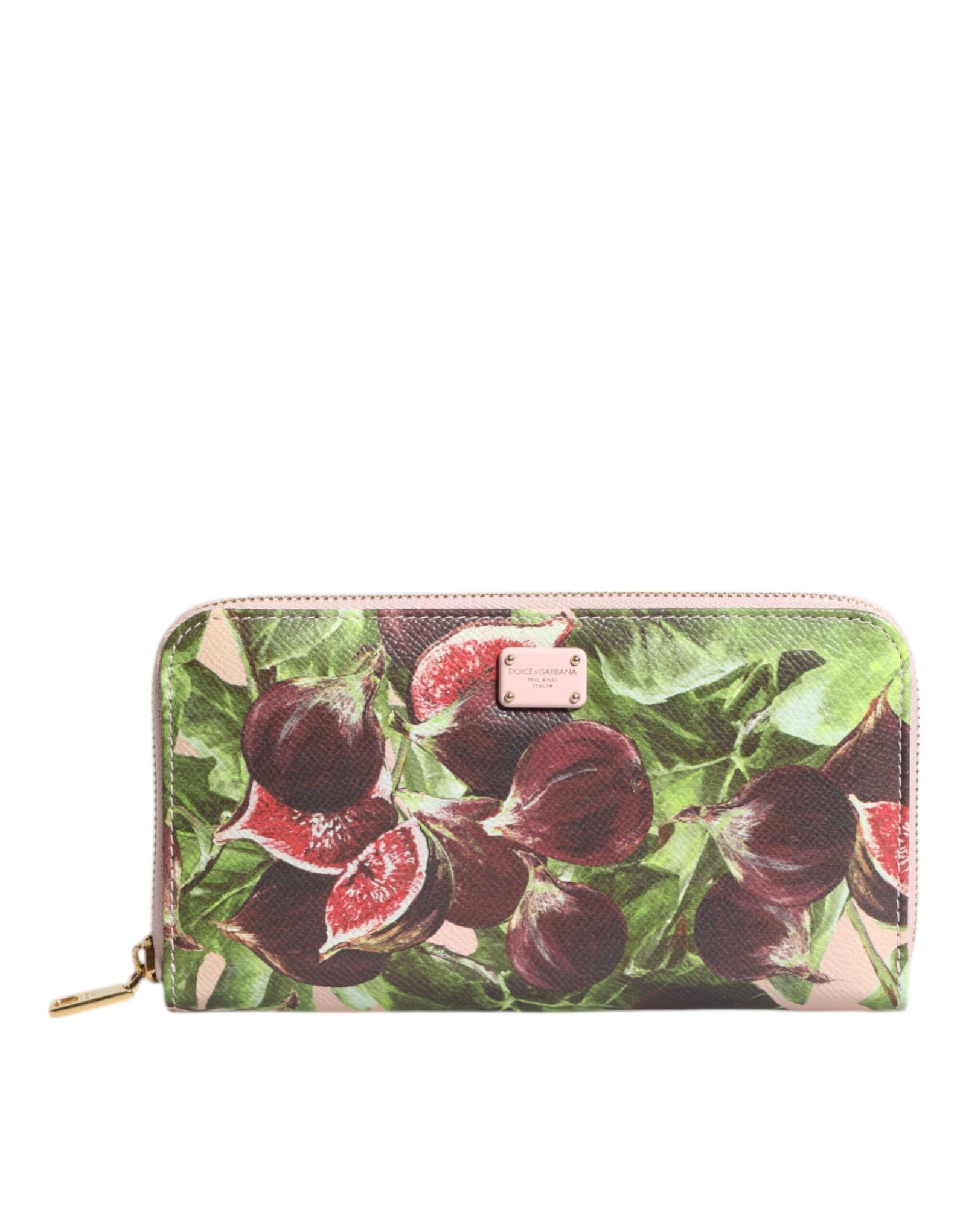 Portefeuille continental zippé en cuir Dauphine multicolore Dolce & Gabbana