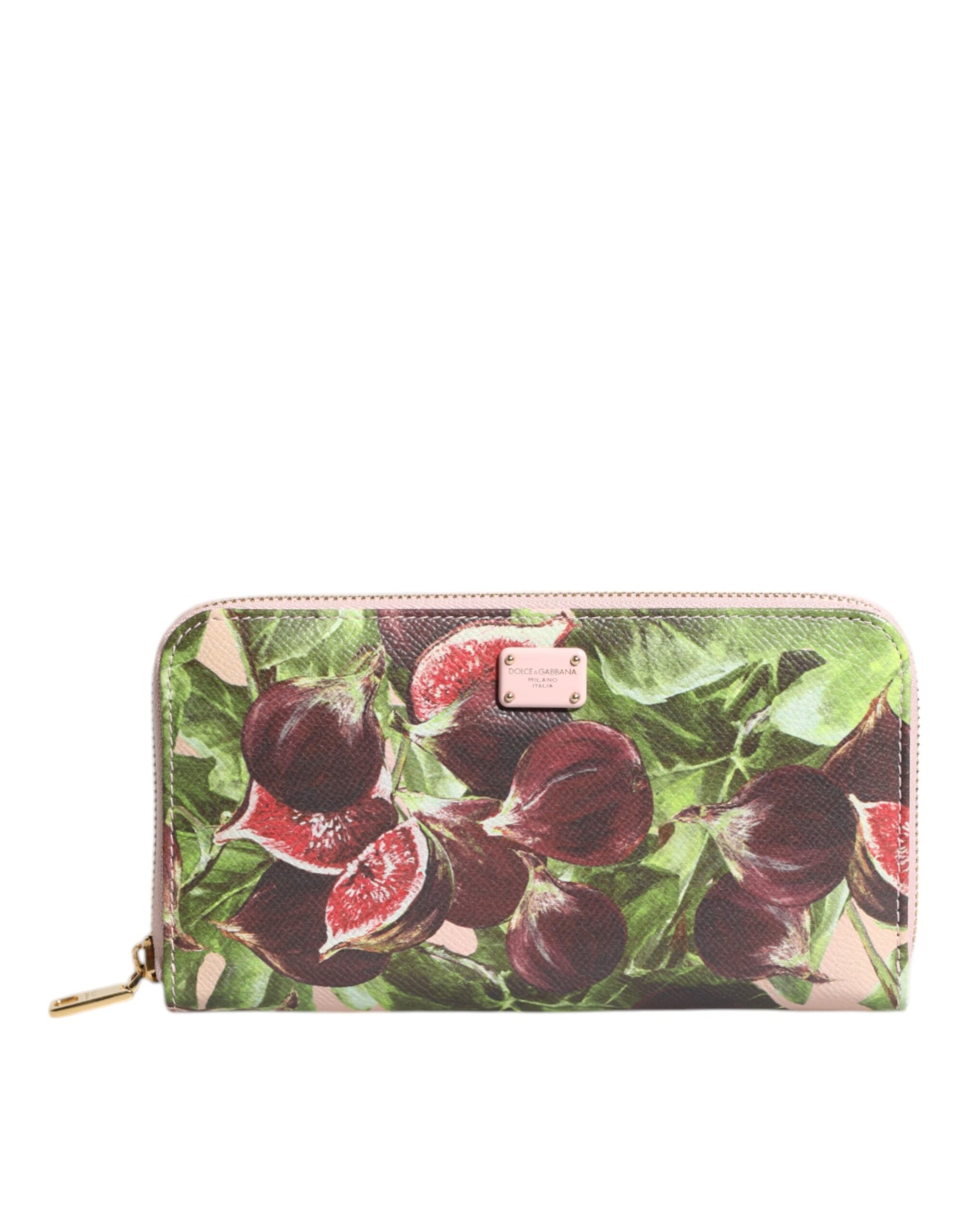 Portefeuille continental zippé en cuir Dauphine multicolore Dolce & Gabbana