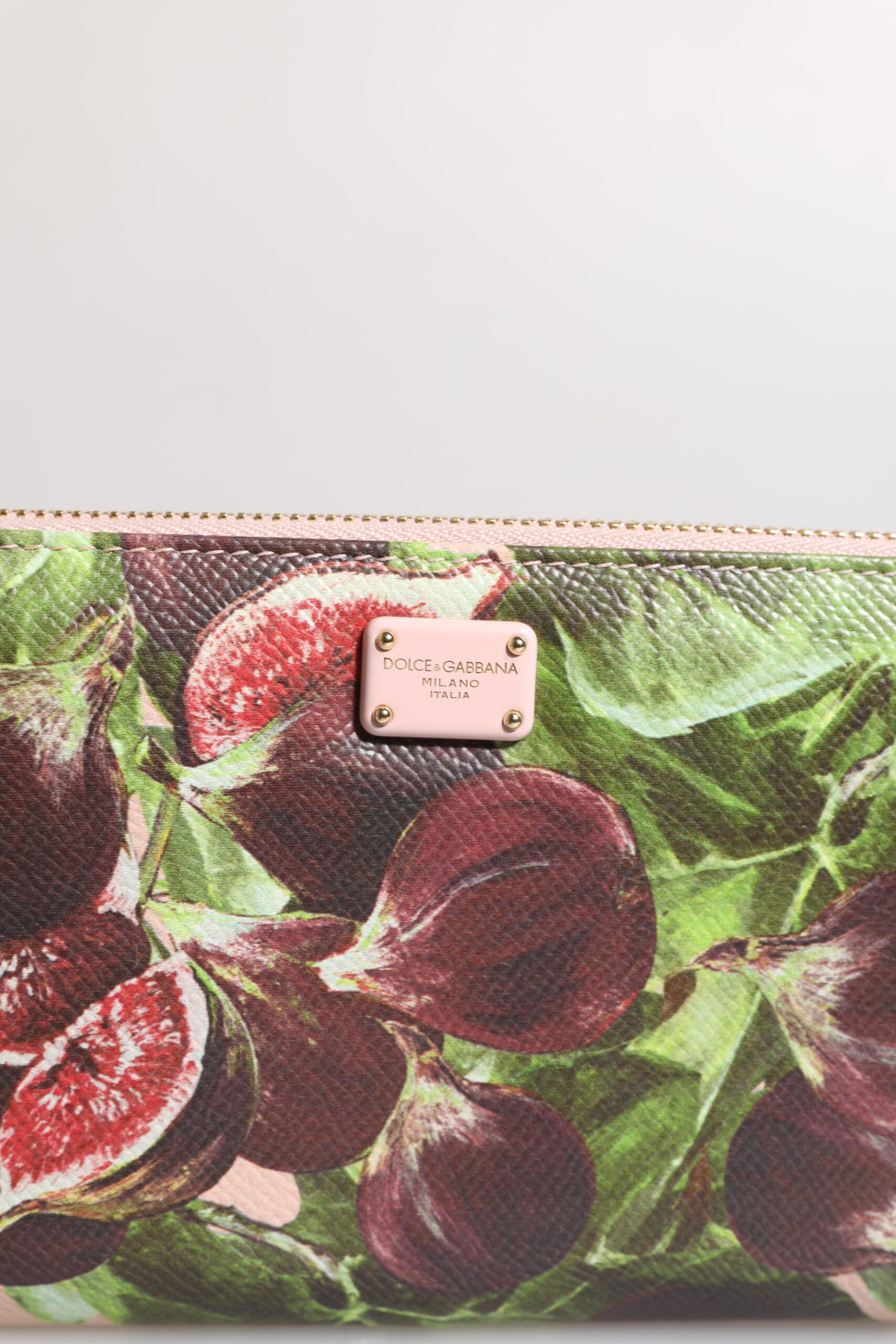 Portefeuille continental zippé en cuir Dauphine multicolore Dolce & Gabbana