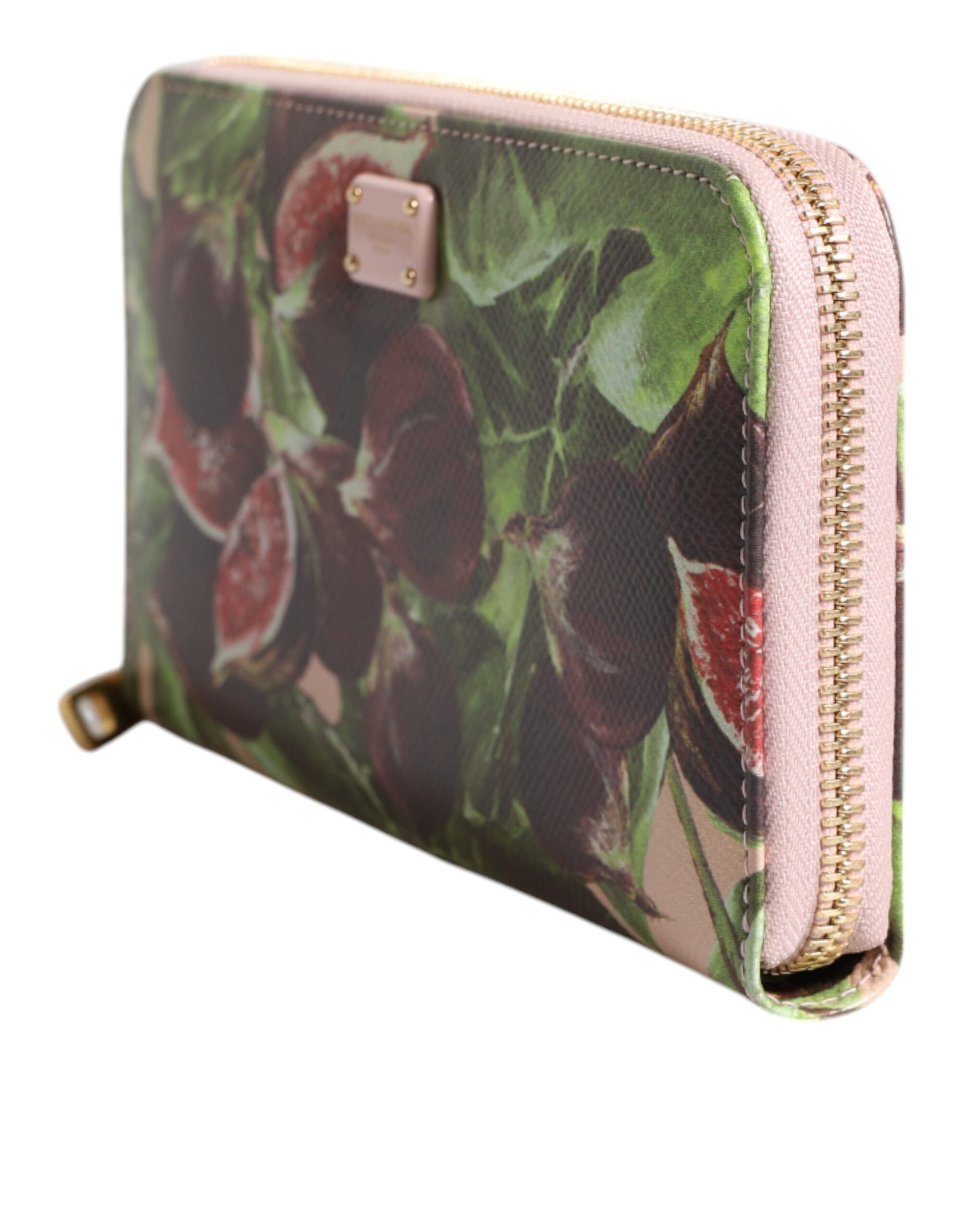 Portefeuille continental zippé en cuir Dauphine multicolore Dolce & Gabbana