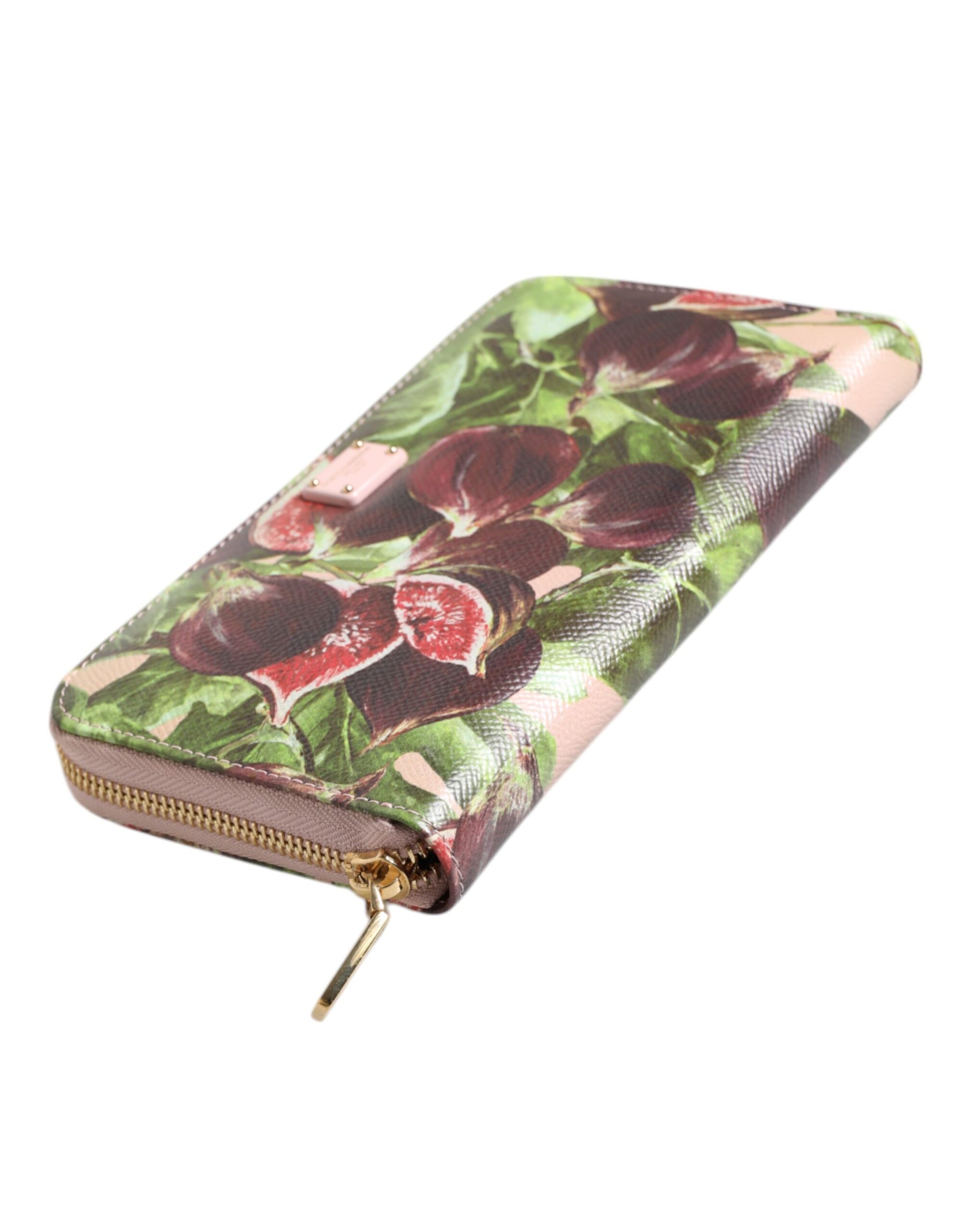 Portefeuille continental zippé en cuir Dauphine multicolore Dolce & Gabbana