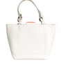 Dolce & Gabbana White Leather #DG BEATRICE Top Handle Tote Bag