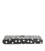 Portefeuille continental zippé Dolce & Gabbana en cuir noir et blanc à pois
