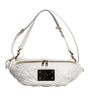 Dolce & Gabbana White Quilted Logo Plaque Belt Waist Fanny Pack Bag