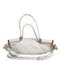 Dolce & Gabbana White Quilted Logo Plaque Belt Waist Fanny Pack Bag
