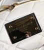 Dolce & Gabbana White Quilted Logo Plaque Belt Waist Fanny Pack Bag