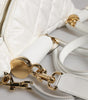 Dolce & Gabbana White Quilted Logo Plaque Belt Waist Fanny Pack Bag