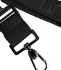 Dolce & Gabbana Black Stretch Polyester Rubberised DG Logo Keychain