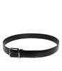 Ceinture Dolce &amp; Gabbana en cuir noir brillant avec boucle en métal argenté
