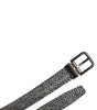 Dolce & Gabbana Black White Silver Tone Metal Buckle Belt