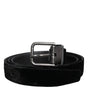Dolce & Gabbana Black Leather Metal Buckle Classic Belt
