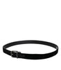 Dolce & Gabbana Black Leather Metal Buckle Classic Belt