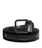 Dolce & Gabbana Black Leather Metal Buckle Classic Belt