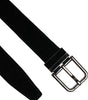 Dolce & Gabbana Black Leather Metal Buckle Classic Belt