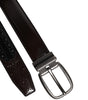 Dolce & Gabbana Black Brown Leather Classic Metal Buckle Belt
