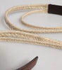 Dolce & Gabbana Brown Jute Leather Woven Metal Buckle Belt
