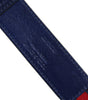 Dolce & Gabbana Blue Cotton Leather Printed Metal Buckle Belt