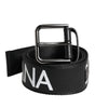 Dolce & Gabbana Black Leather Classic Metal Logo Buckle Belt