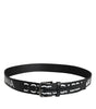 Dolce & Gabbana Black Leather Classic Metal Logo Buckle Belt