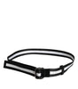 Dolce & Gabbana Black Yellow Logo Striped Metal Buckle Belt