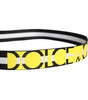 Dolce & Gabbana Black Yellow Logo Striped Metal Buckle Belt
