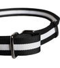 Dolce & Gabbana Black Yellow Logo Striped Metal Buckle Belt