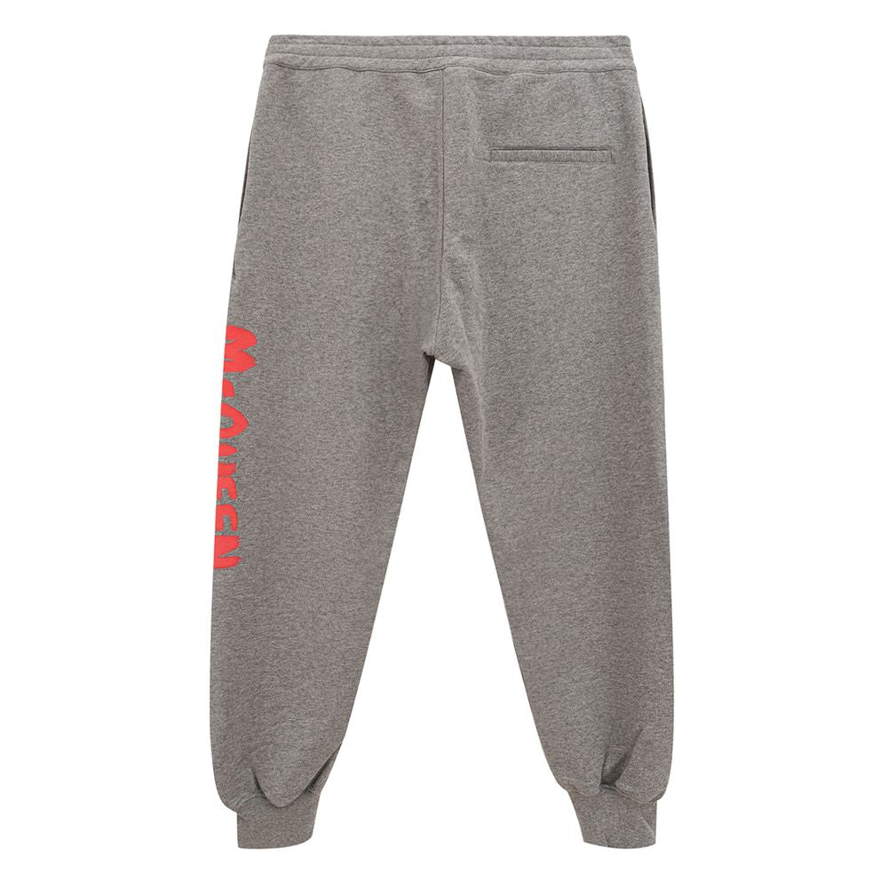 Pantalon chic en coton mélangé gris Alexander McQueen