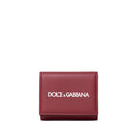 Portefeuille en cuir de veau rouge Dolce &amp; Gabbana