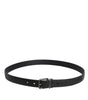 Dolce & Gabbana Black Calf Leather Classic Metal Buckle Belt