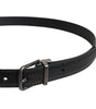 Dolce & Gabbana Black Calf Leather Classic Metal Buckle Belt