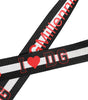 Dolce & Gabbana Black White Printed Metal Logo Buckle Belt