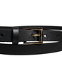 Dolce & Gabbana Black Calfskin Classic Metal Logo Buckle Belt