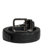 Dolce & Gabbana Black Calf Leather Classic Metal Buckle Belt