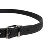Dolce & Gabbana Black Calf Leather Classic Metal Buckle Belt