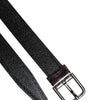 Dolce & Gabbana Black Calf Leather Classic Metal Buckle Belt