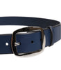 Dolce & Gabbana Blue Calf Leather Classic Metal Buckle Belt
