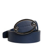 Dolce & Gabbana Blue Leather Classic Metal Logo Buckle Belt