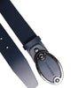 Dolce & Gabbana Blue Leather Classic Metal Logo Buckle Belt
