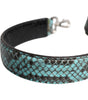 Dolce & Gabbana Black Blue Exotic Leather Bag Shoulder Strap