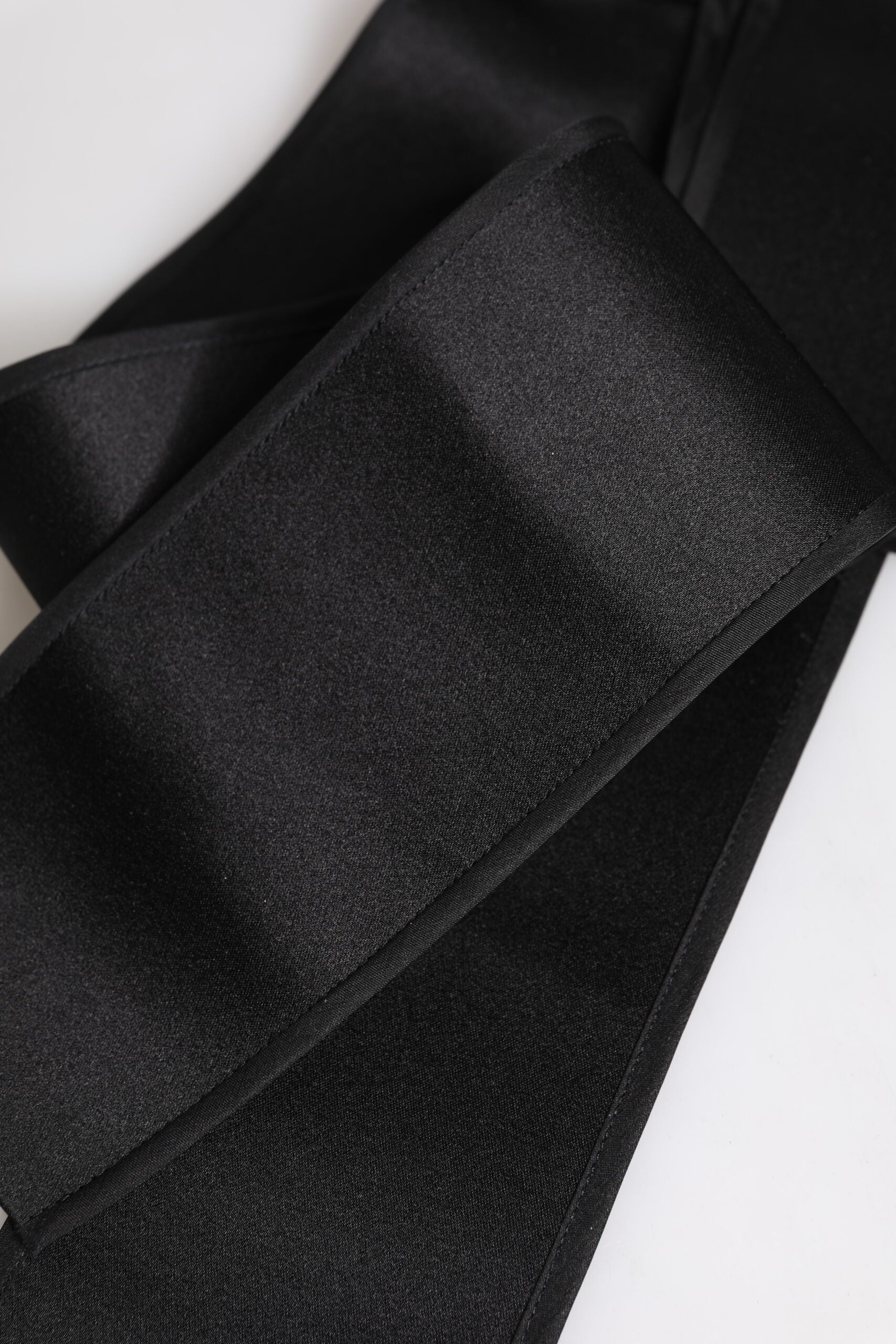 Dolce &amp; Gabbana Black Satin Wide Waist Belt
