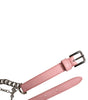 Dolce &amp; Gabbana Pink Embelished Roses Textured Leather Belt