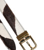 Dolce & Gabbana Black White Pony Leather Waist Buckle Belt