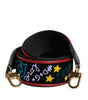 Dolce & Gabbana Black Cotton Printed Bag Shoulder Strap
