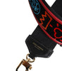 Dolce & Gabbana Black Cotton Printed Bag Shoulder Strap